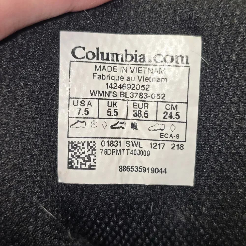 Columbia Newton Ridge Plus Waterproof Hiking Boots Women's Size 7.5
